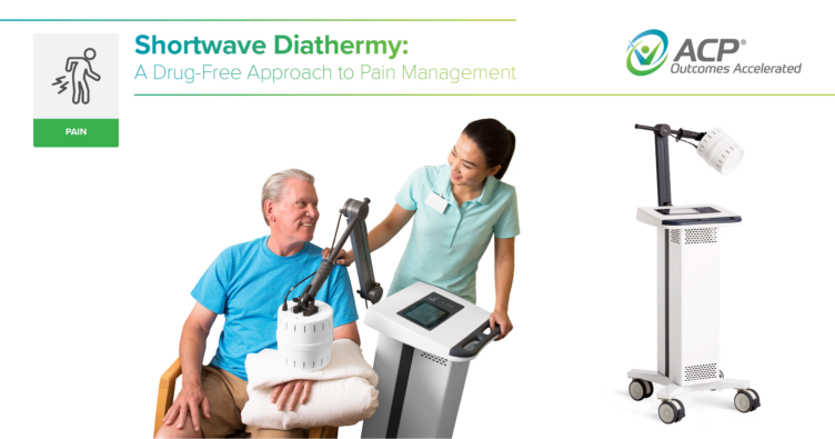 Clinician treating patient's hand with OmniSWD Shortwave Diathermy.