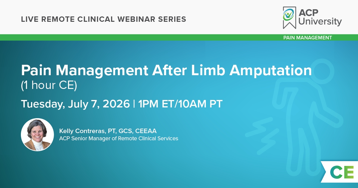 Pain Management After Limb Amputation - Webinar